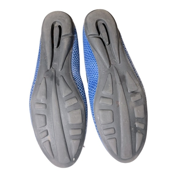 Paul Mayer Ladies Snakeskin Flats in Sky Blue - Picture 8 of 11